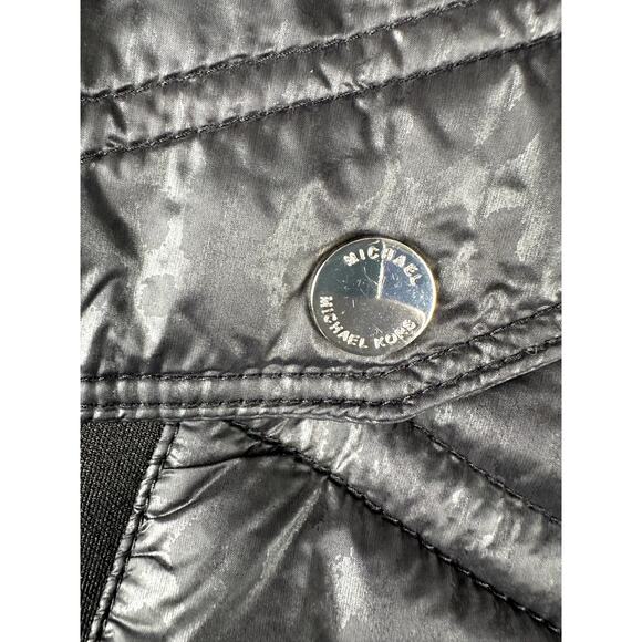 Michael Kors Leopard Print Hooded Faux Fur Puffer Jacket Coat Black Women's 1X - Picture 4 of 9